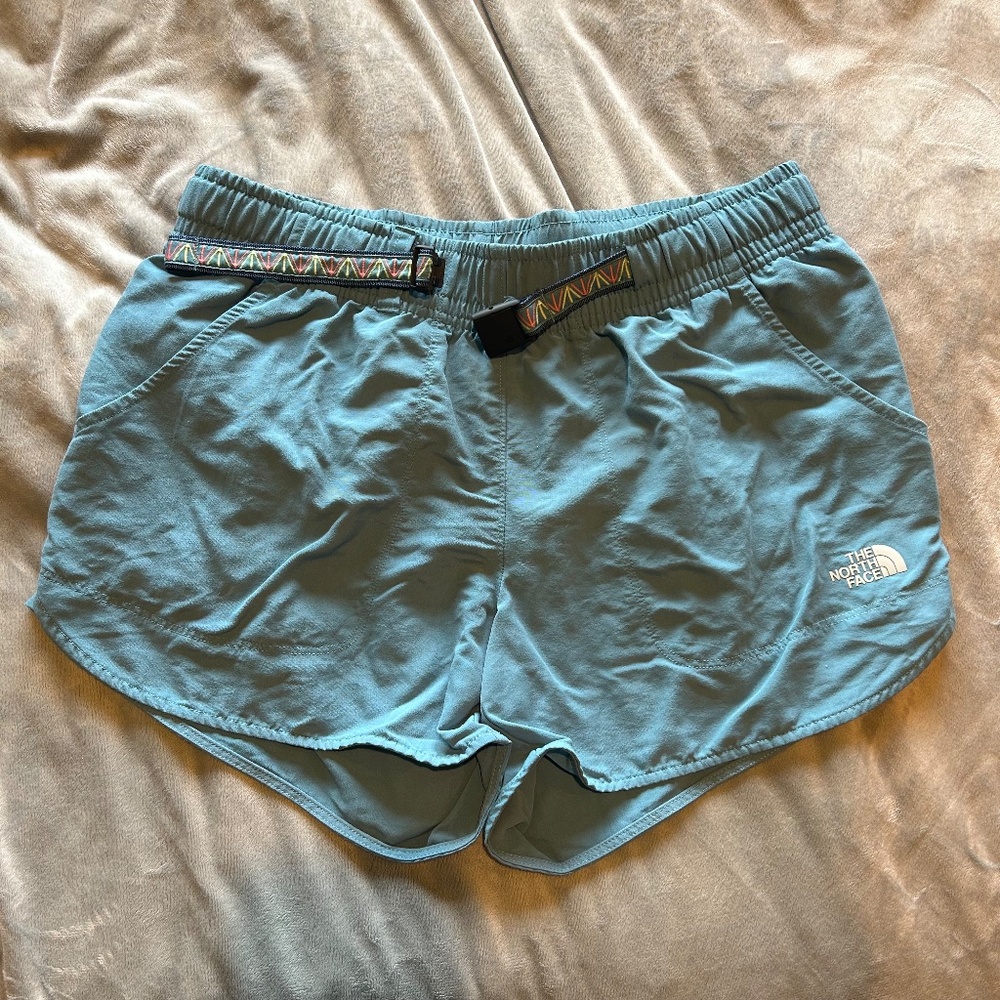 The North Face Blue Hiking Shorts with Buckle | Women's Medium